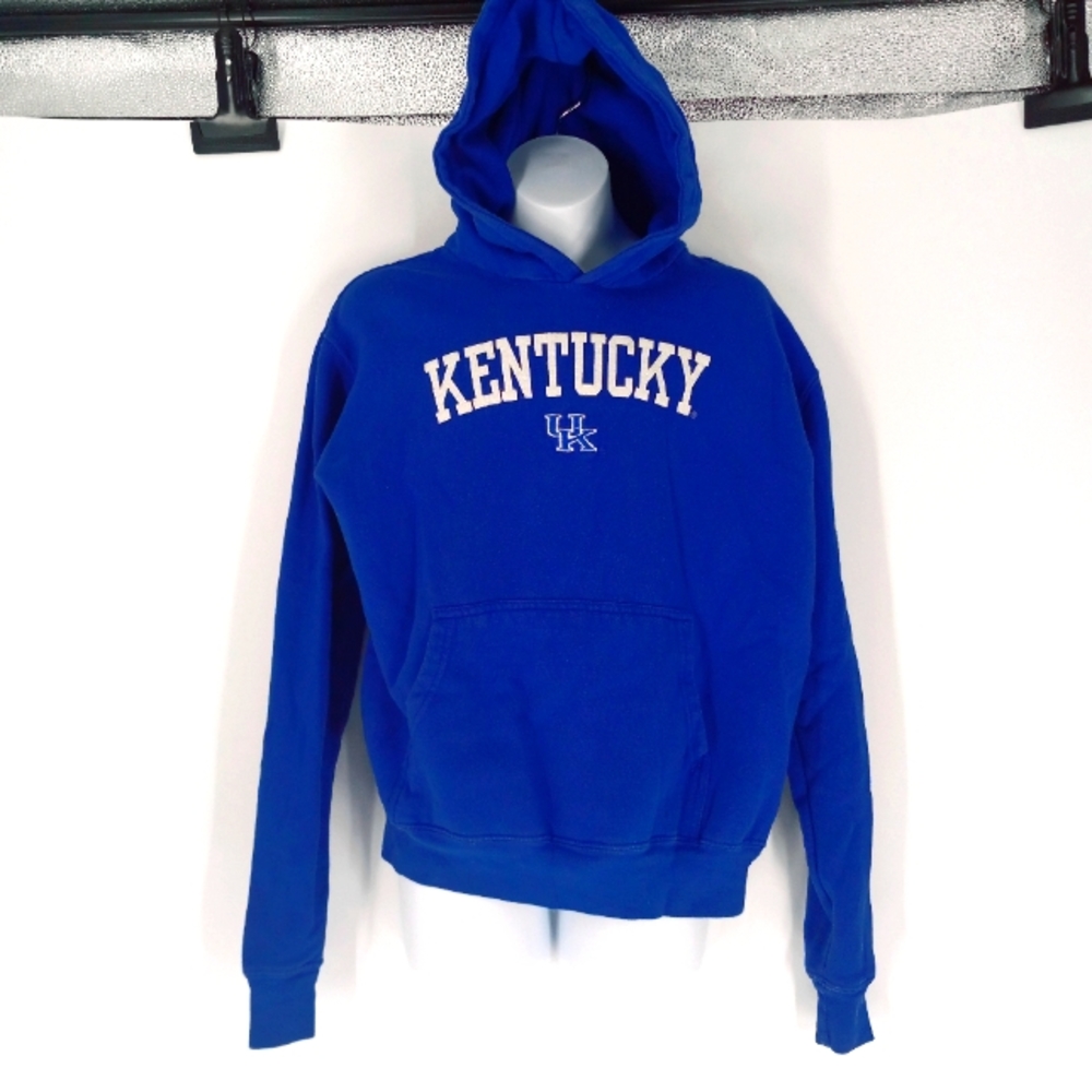 Old Varsity Brand Youth Medium Blue Hooded UK Kentucky Wildcat Hoodie Sweatshirt
